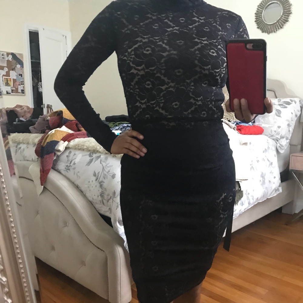 Black lace dress